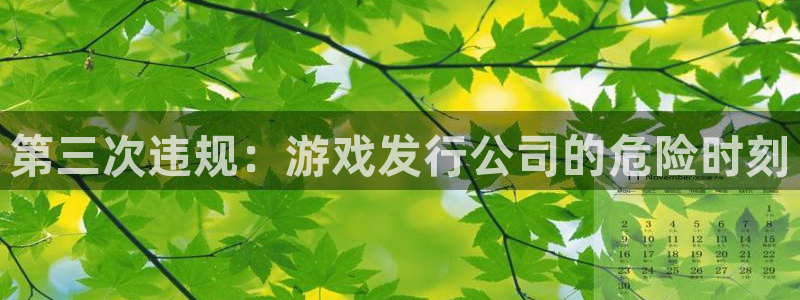 新宝GG技术有限公司：第三次违规：游戏发行公司的危险时刻